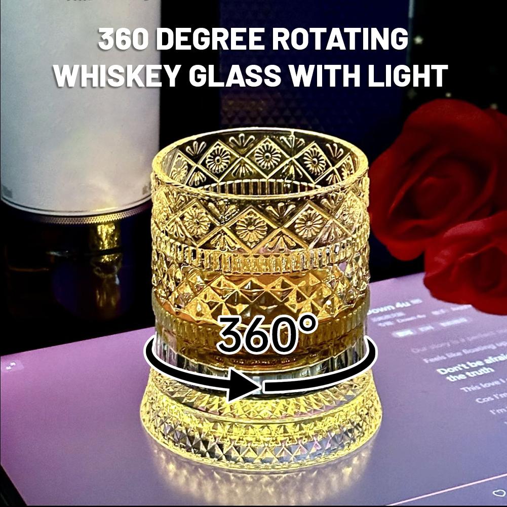 Wine Whiskey Beer - Вращающийся стакан для виски, креативный хрустальный