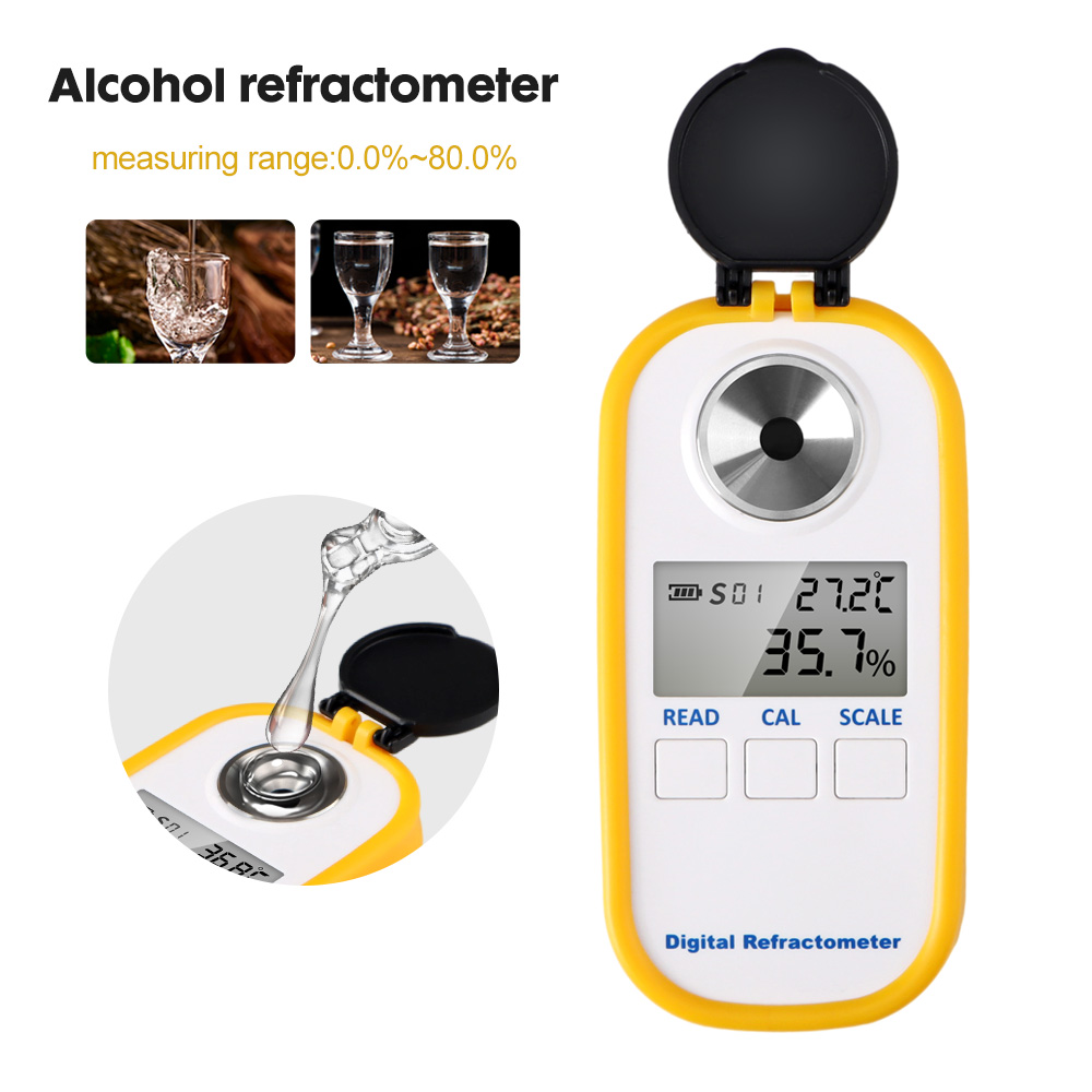 Wine To Beer Alcohol - Цифровой рефрактометр алкоголя 0-80%, высокая точность,