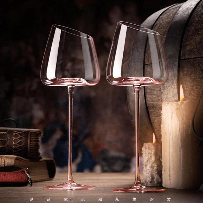 Wine Glass Set Crystal - Французский розовый фламинго, набор бокалов для