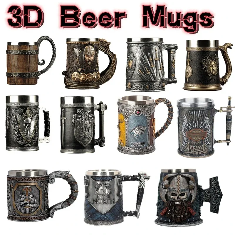 3D-кружка для пива/кофе, готич – обзор и цена Wine Beer Coffee