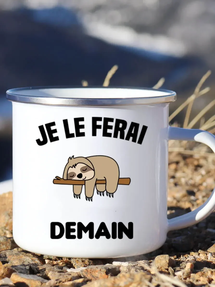 Cute Enamel Coffee Mug French  – обзор и цена Wine Beer Coffee Drink
