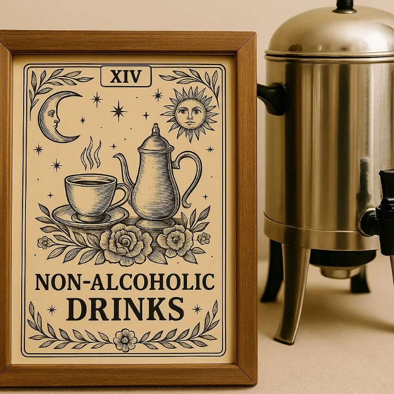 Винтажный постер Таро для свад – обзор и цена Wine Beer Menu